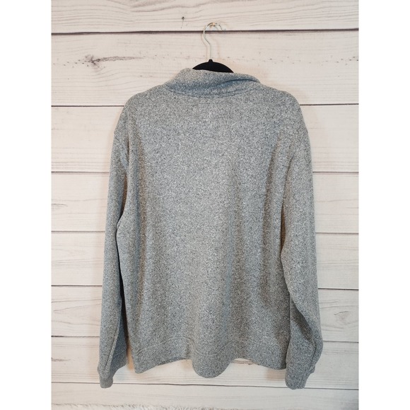 Old Navy Men's Gray Long Sleeve Fleece 1/4 Zip Pullover Sweatshirt Size XXL - Picture 2 of 6